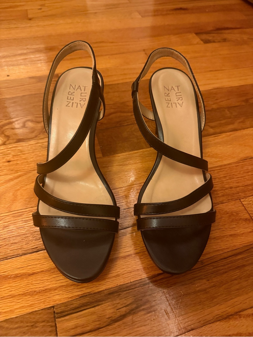 Naturalizer Black Strappy Dress Heels – Ankle Strap – Size 9.5